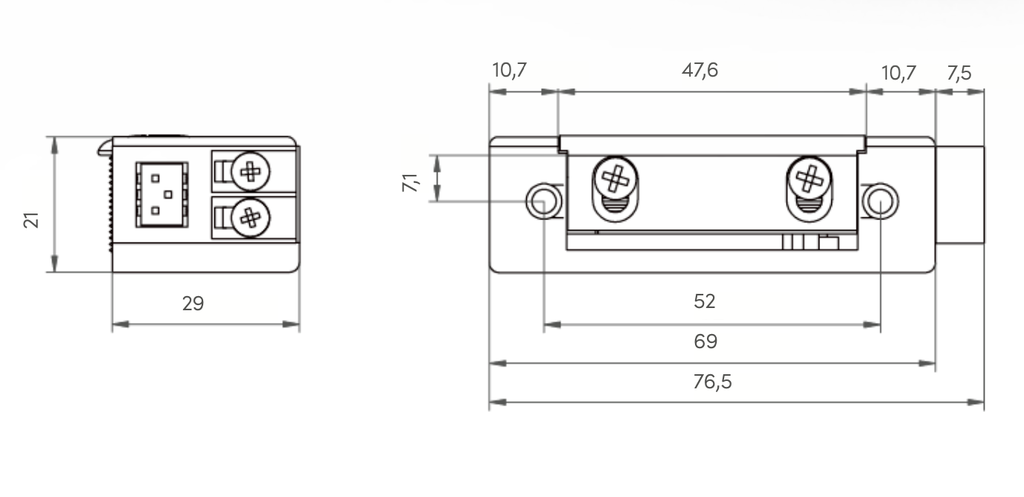 Onsluiter Serie 3 Fail safe met contact