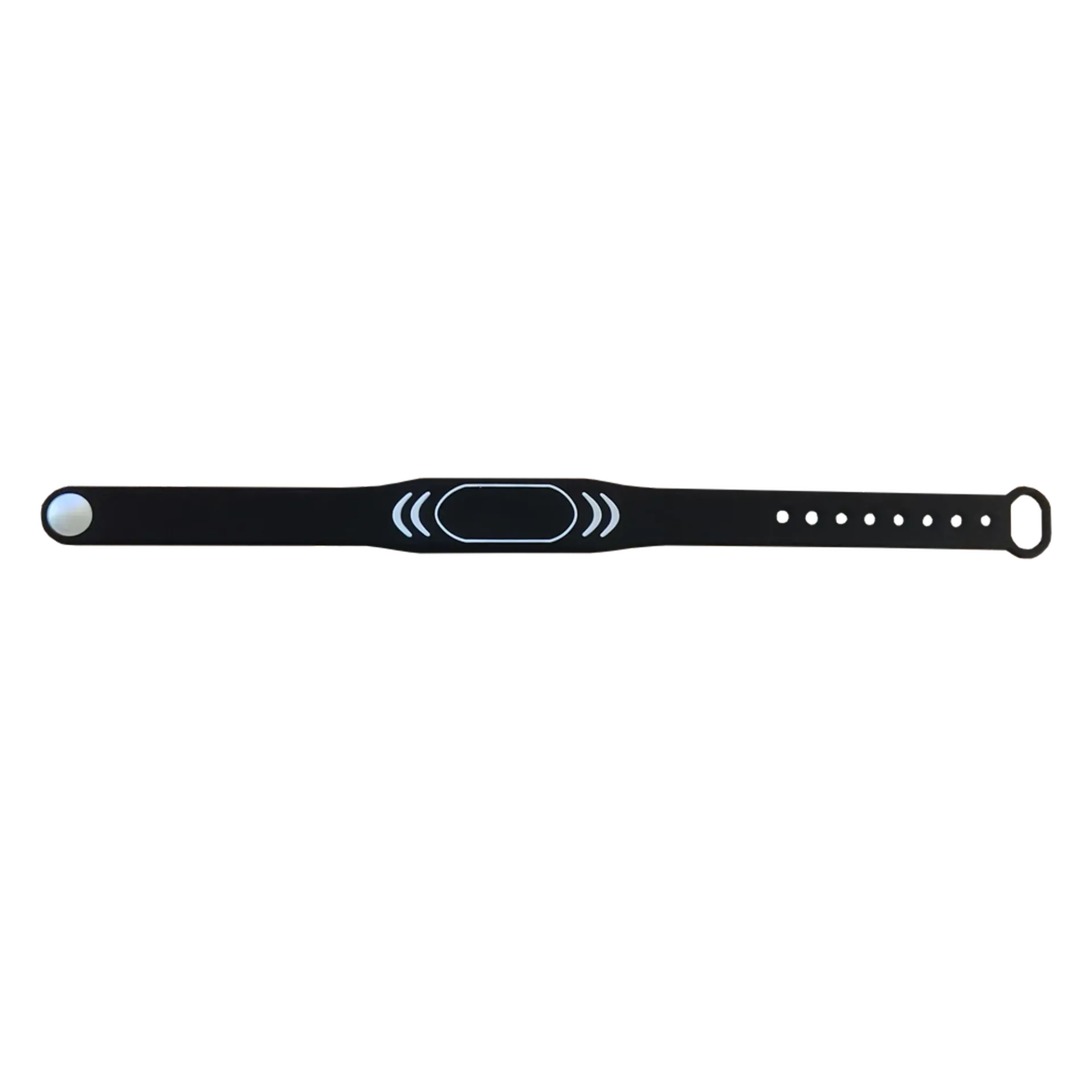 Mifare 1K verstelbare Siliconen Armband Zwart
