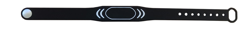 Mifare 1K verstelbare Siliconen Armband Zwart