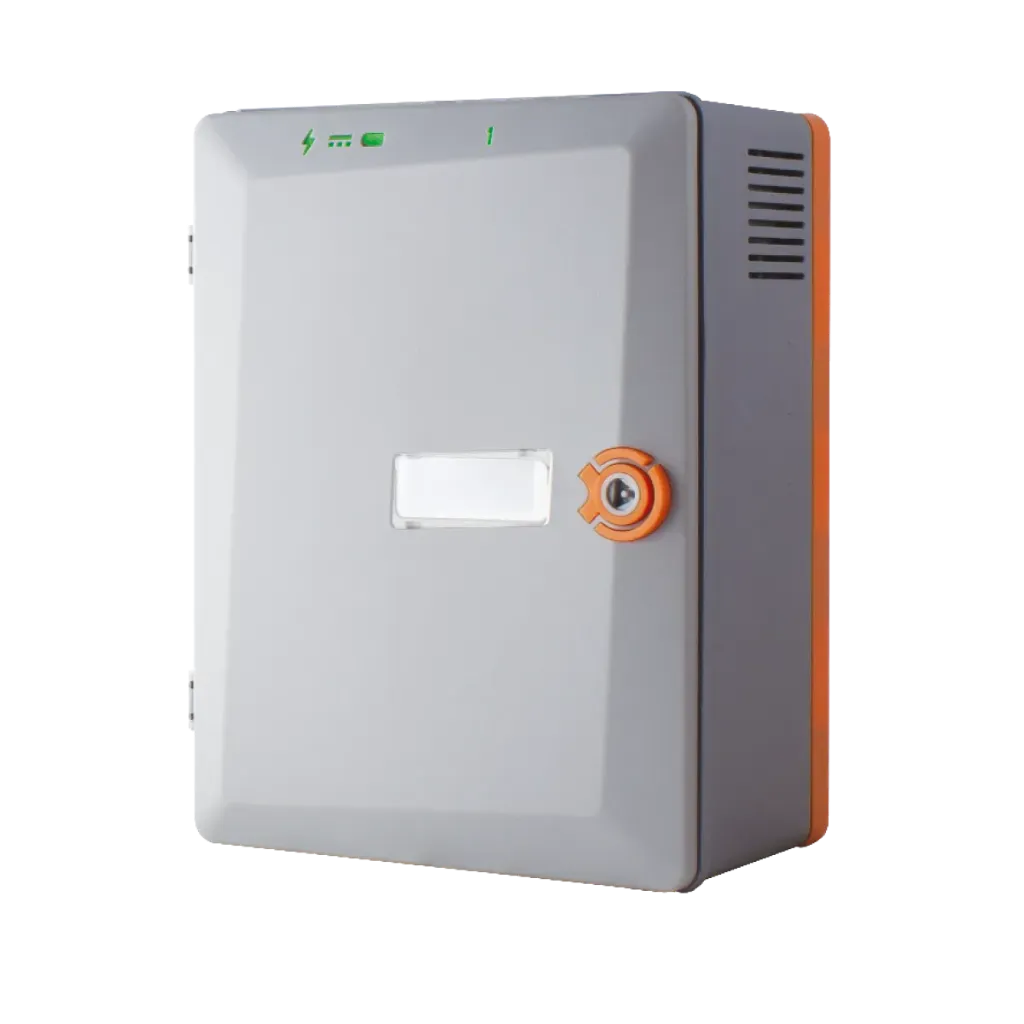 LCX1205C ABS kast met voeding 12V 5A en batterij lader
