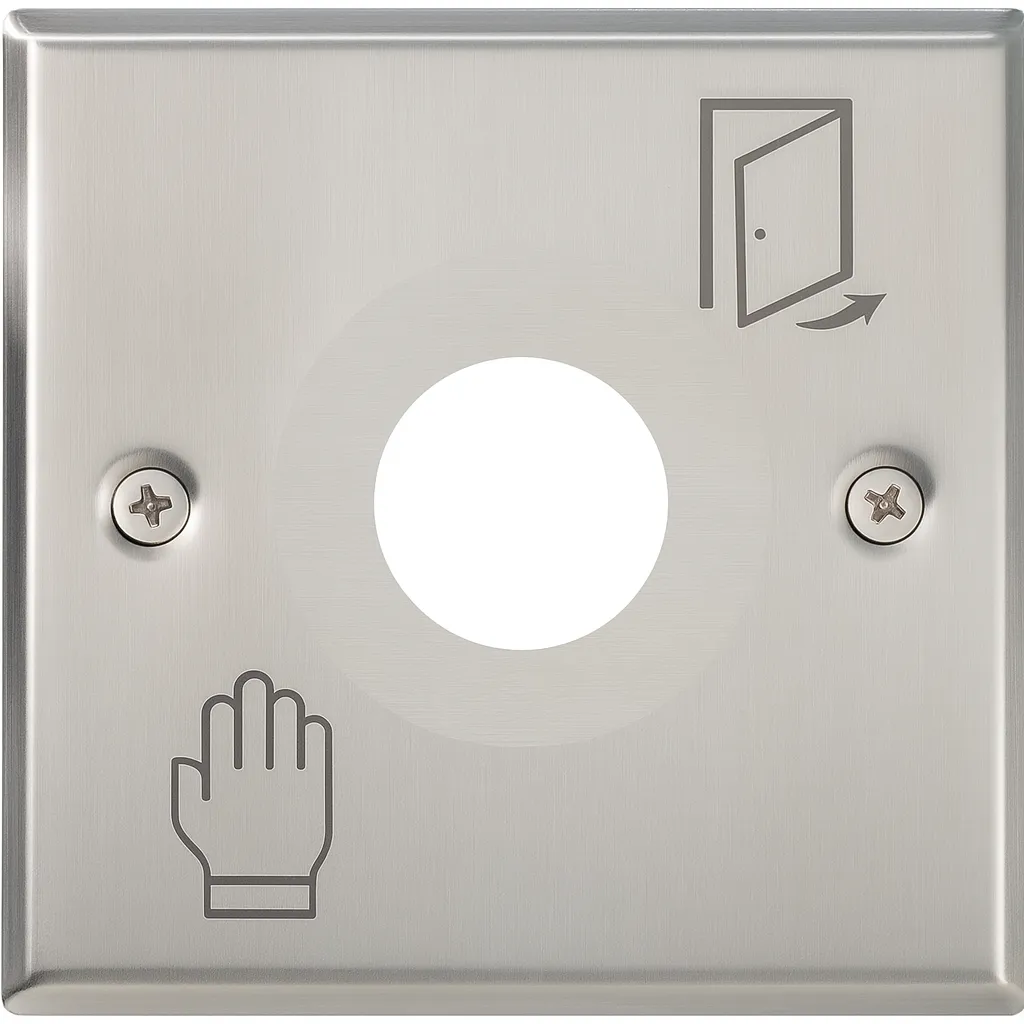 Achterplaat inox vierkant