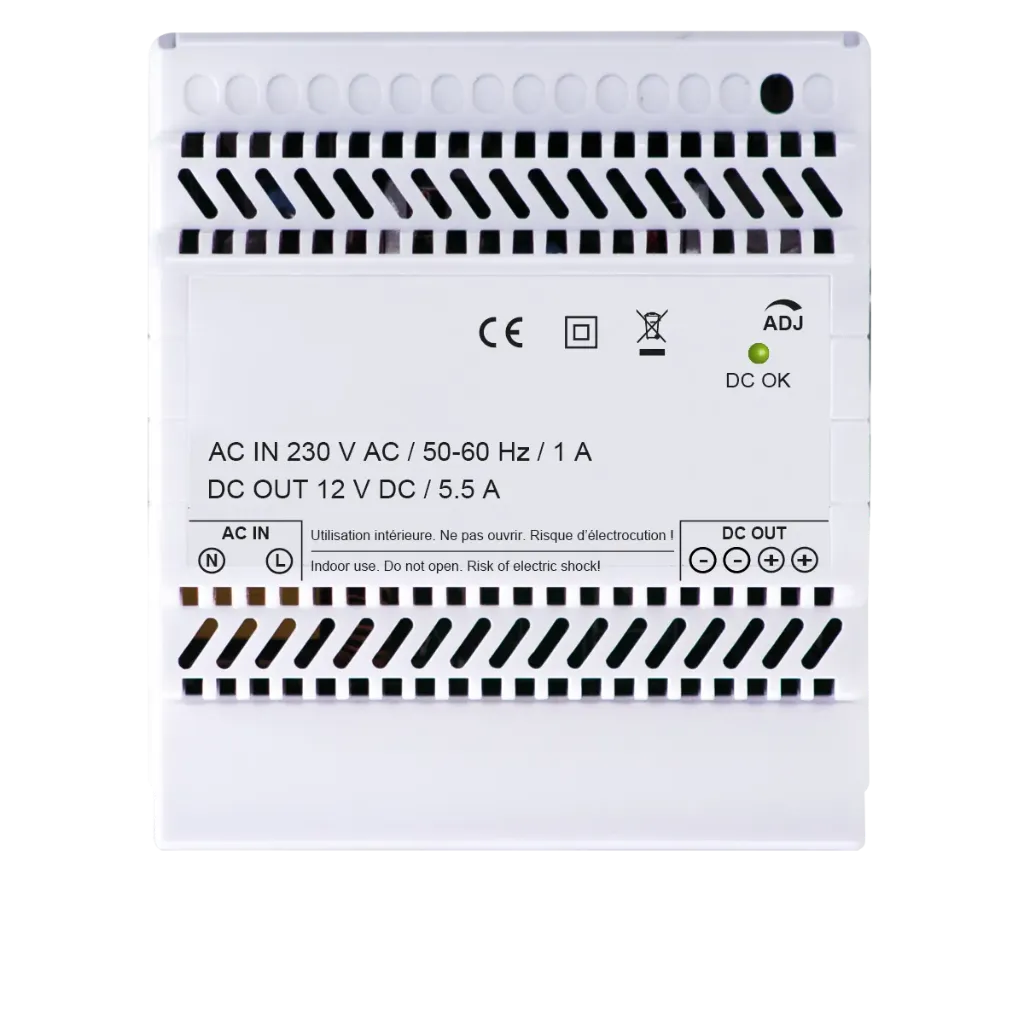 [LCDX1205.5] LCDX1205.5 DIN rail voeding 12V DC 5,5A