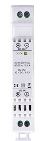 LCDX1201.2C DIN rail voedingen met lader 12V DC 1,2A