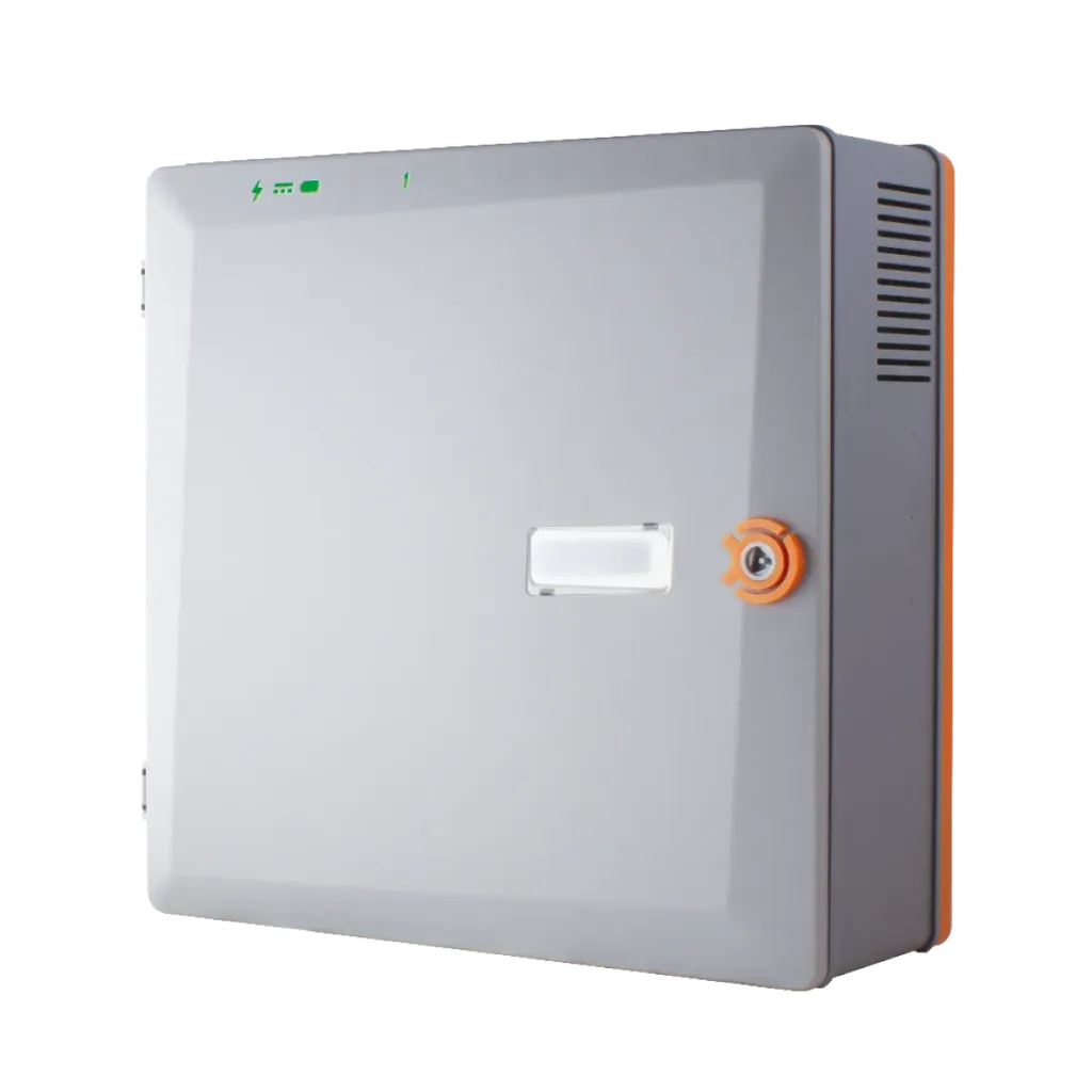 LCX2405C ABS kast met voeding 24V 5A en batterij lader