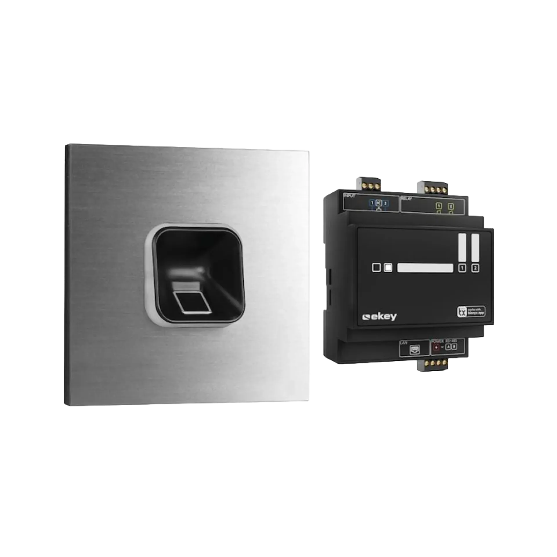 [204701] Ekey sLine fingerprint set zwart voor Gira 106 (Gira 106 V4A)