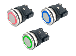 SW-10AL Inox drukknop met randverlichting