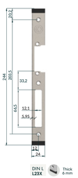 [L23X] Voorplaat L23 DIN L inox