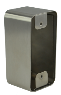 Opbouw inox behuizing rechthoekig / VIERKANT